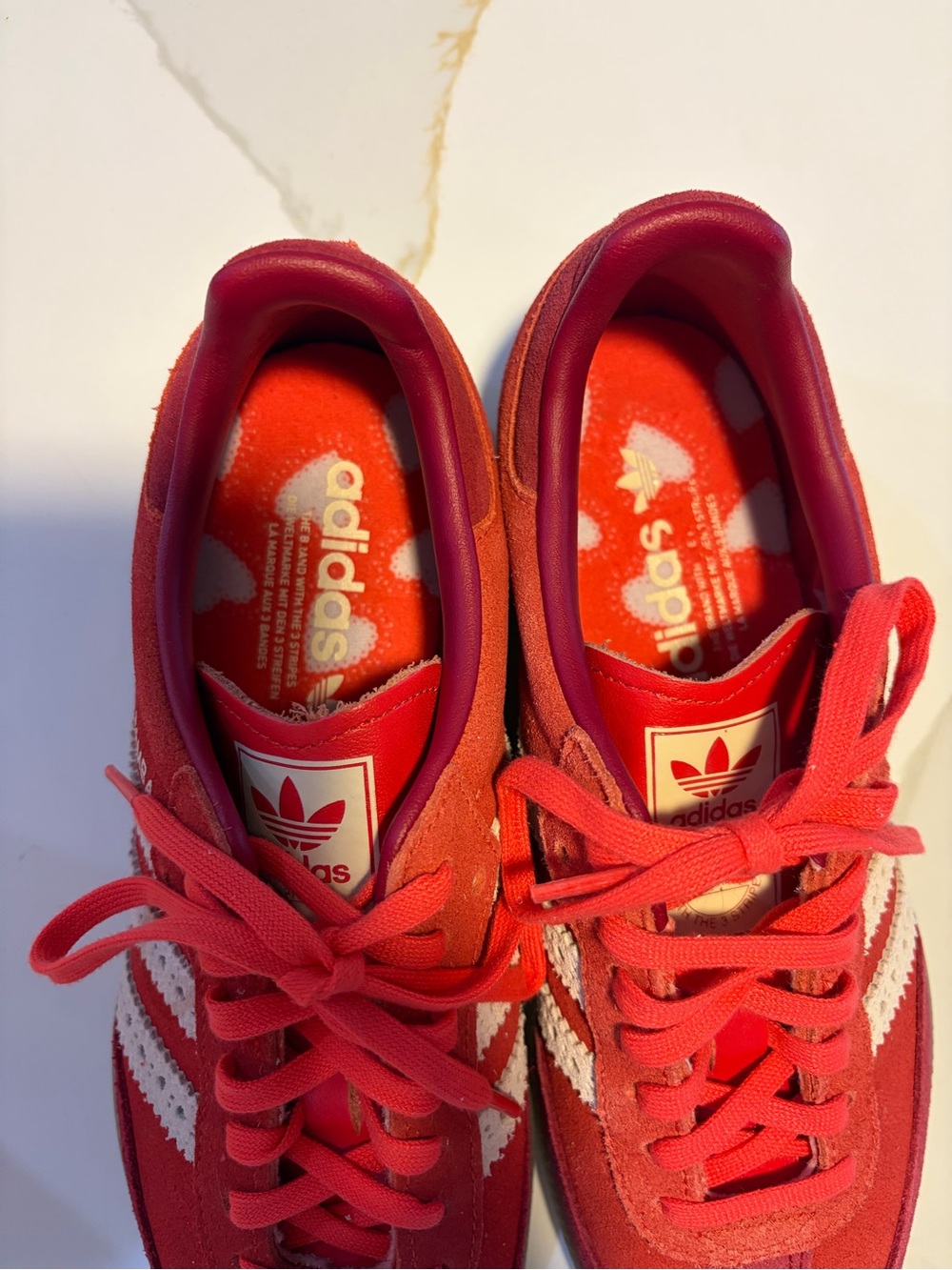 Adidas Samba Valentine’s limited edition Suede Sneakers Red & White 8 women - Picture 5 of 11